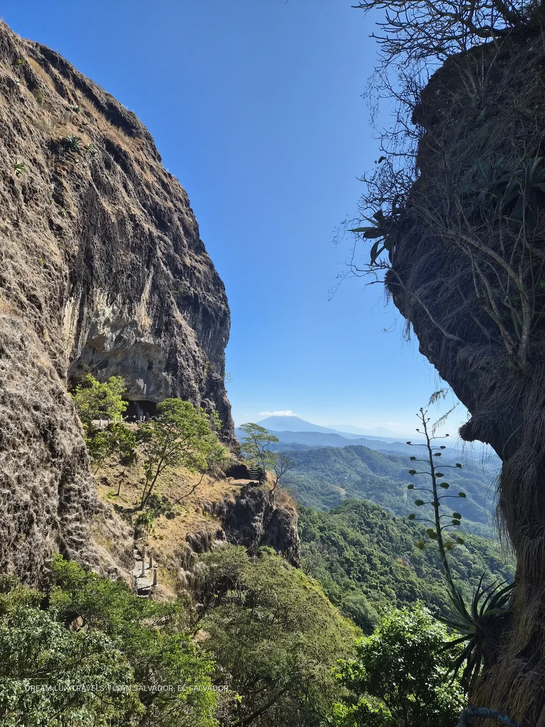 Green valley and countryside explored on the El Salvador stopover.